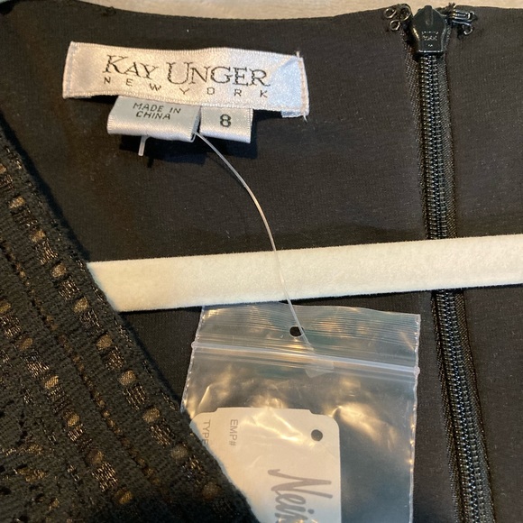 Kay Unger NY Black Evening Dress NWT 8 - Picture 4 of 10